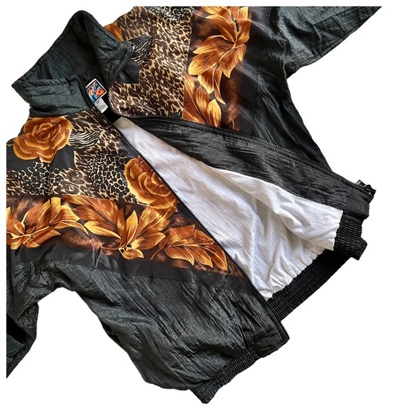 Vintage Bomber Jacket Floral Animal Print - Picture 8 of 11